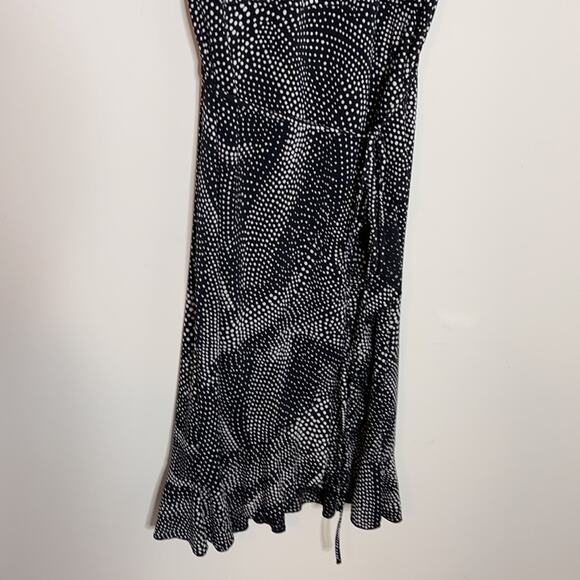 New York & Co Faux Wrap Splatter Dot Dress Size Small - Picture 3 of 8